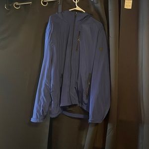 FOG Men’s lightweight hooded jacket zipper dark blue